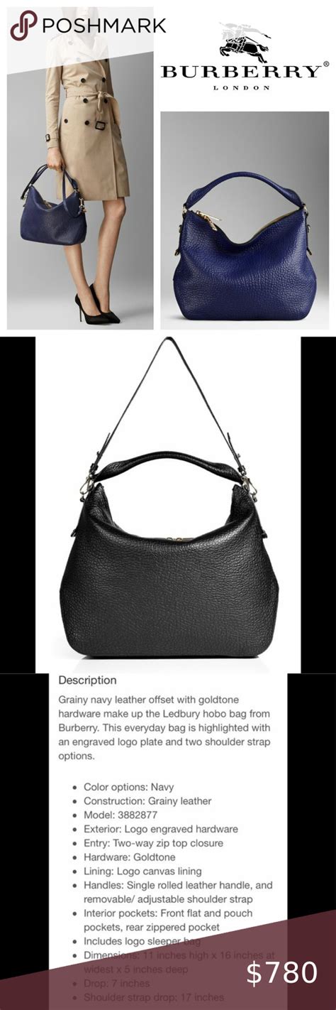 burberry pebbled leather hobo|Burberry Pebbled Leather Ledbury Hobo .